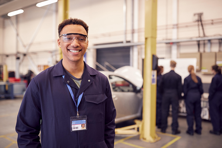 Automotive Collision/Repair student smiling 