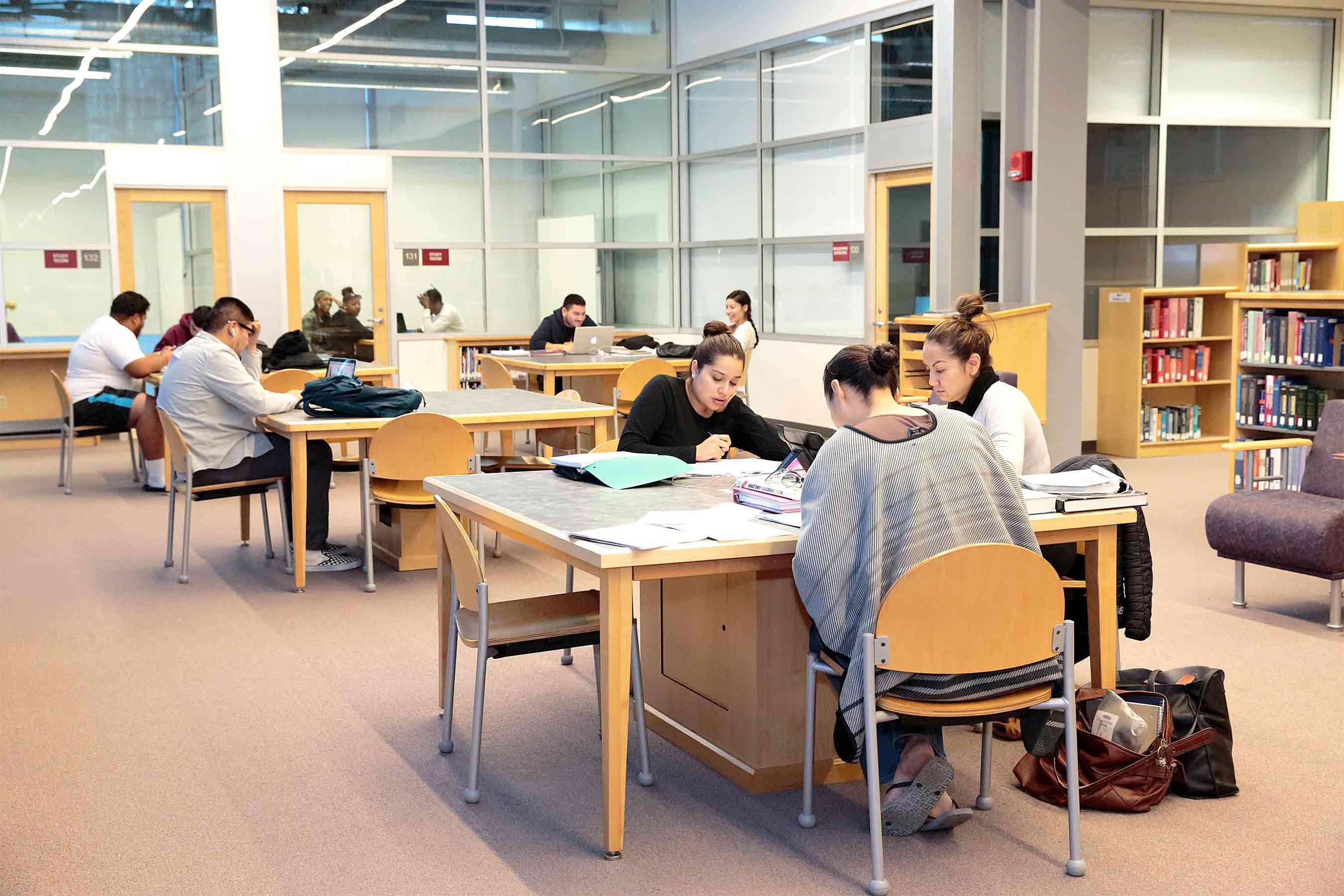 students studying