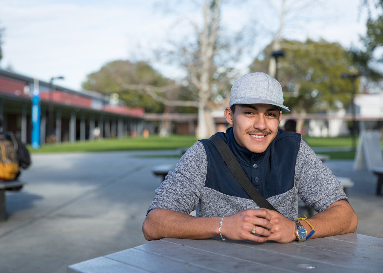 Student smiling