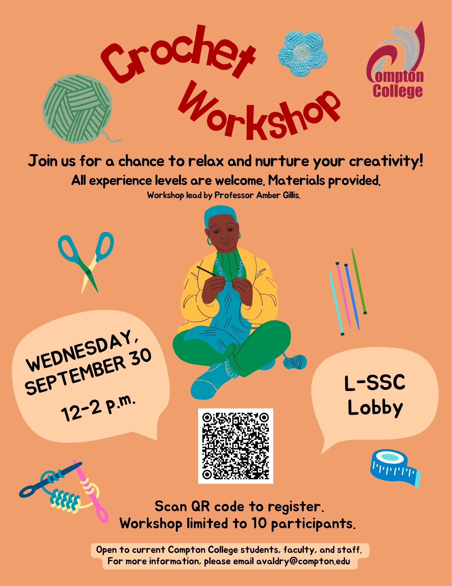 Crochet workshop flyer
