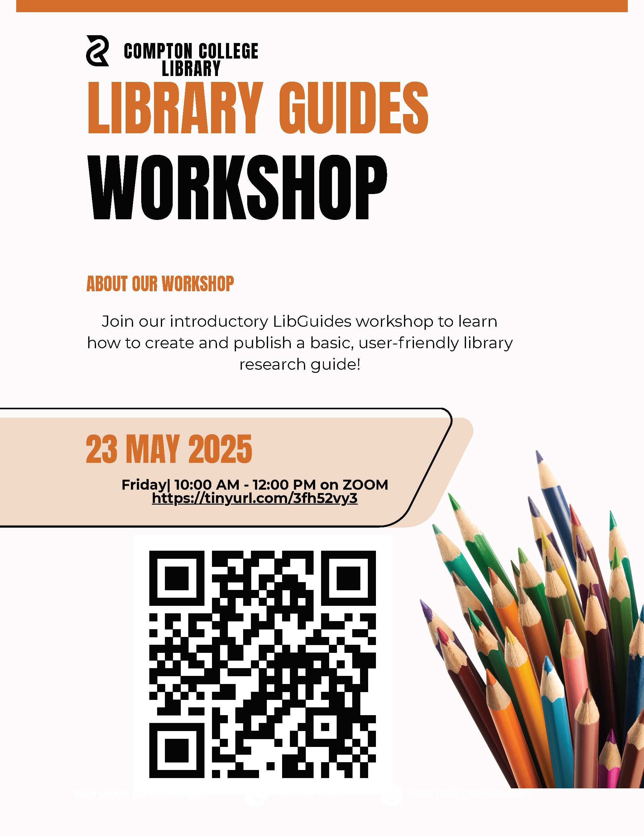 Flyer for PD workshop on LibGuides for faculty