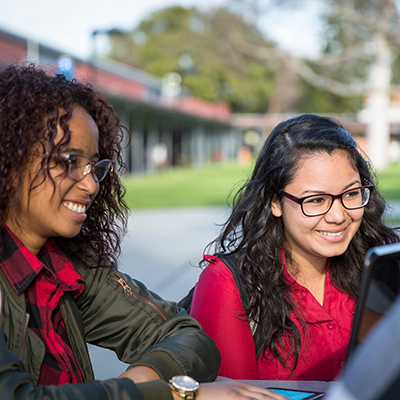 Students smiling